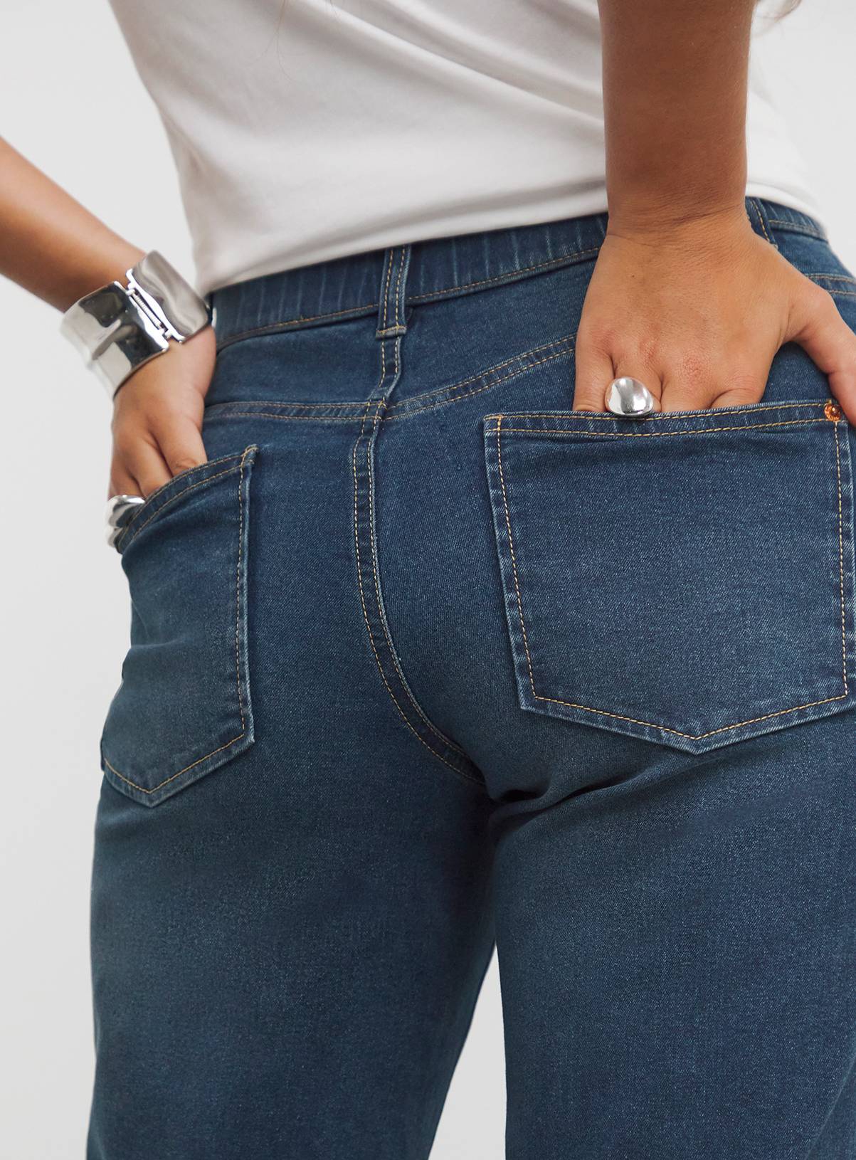 SIMPLY BE 24/7 Boyfriend Jean Mid Blue 10 - Image 4